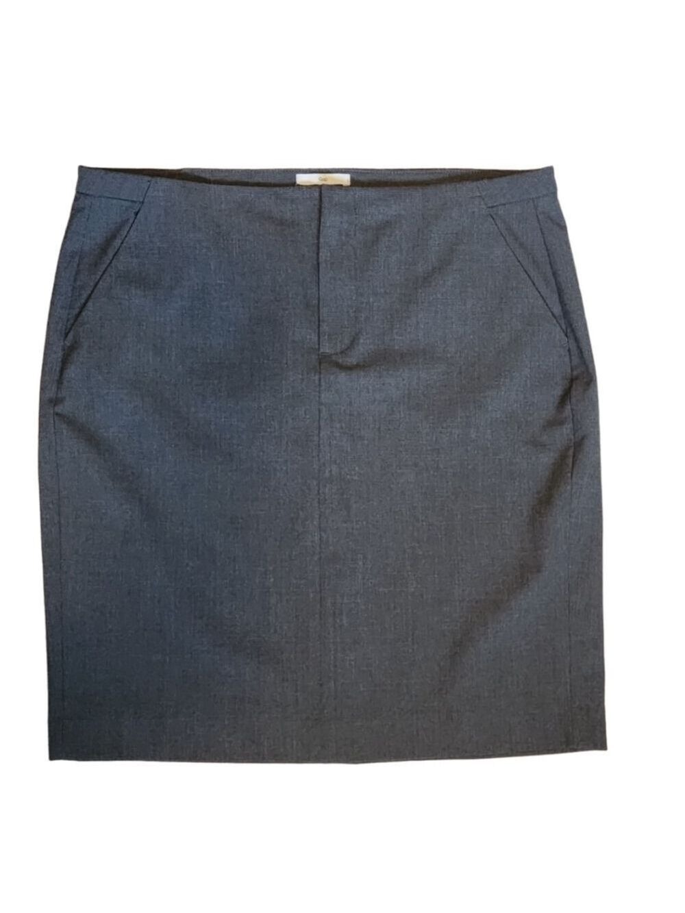 GAP CHARCOAL GRAY MID LENGTH PENCIL SKIRT SIZE 8 BUSINESS OFFICE